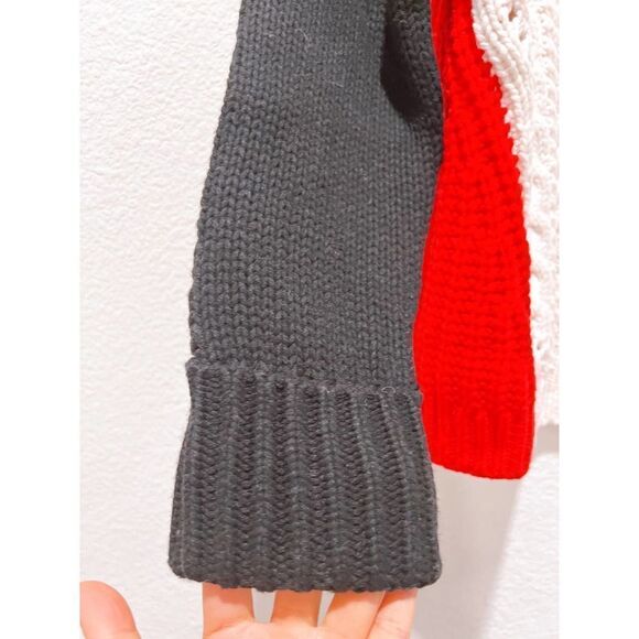 Reiss JAN COLOUR BLOCK CABLE KNIT ROLL-NECK JUMPER M - Picture 8 of 11